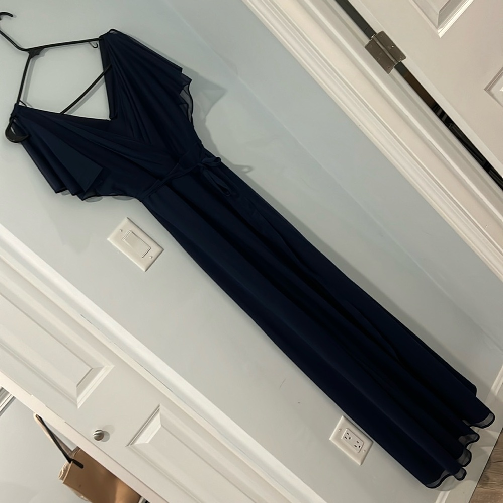 Onyx nite long dress in Navy